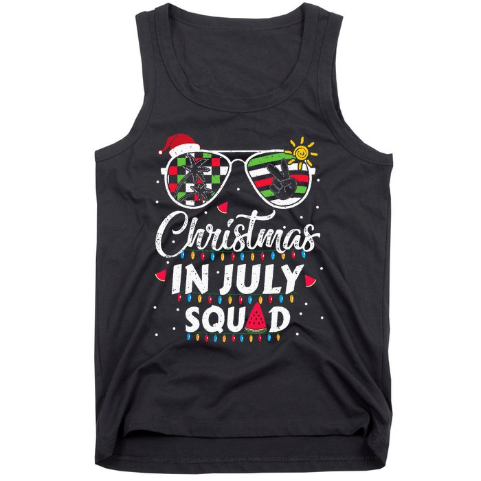 Christmas In July Squad Funny Summer Xmas Tank Top