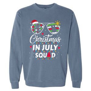 Christmas In July Squad Funny Summer Xmas Garment-Dyed Sweatshirt