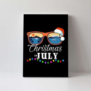 Christmas In July Funny Santa Summer Beach Vacation Canvas