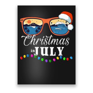 Christmas In July Funny Santa Summer Beach Vacation Poster