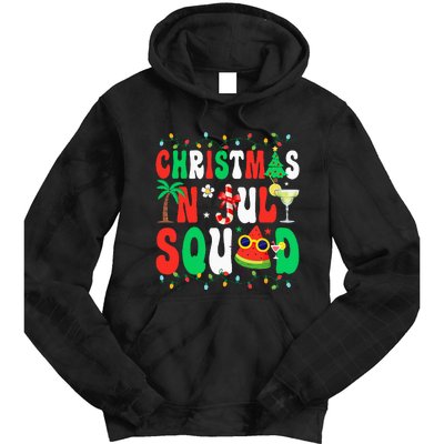 Christmas In July Squad Funny Summer Xmas Tie Dye Hoodie