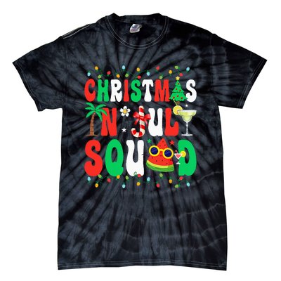 Christmas In July Squad Funny Summer Xmas Tie-Dye T-Shirt