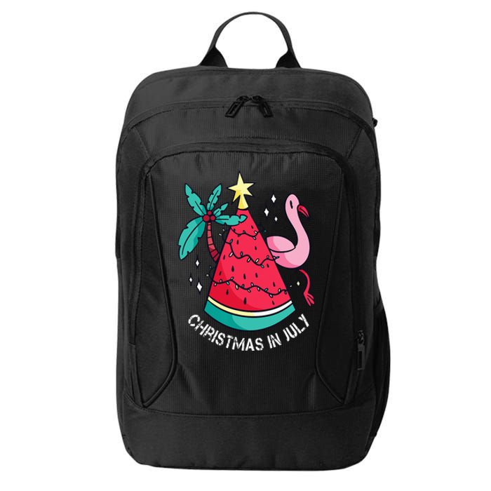 Christmas In July Watermelon Flamingo Xmas Tree Summer Gifts City Backpack