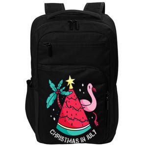 Christmas In July Watermelon Flamingo Xmas Tree Summer Gifts Impact Tech Backpack