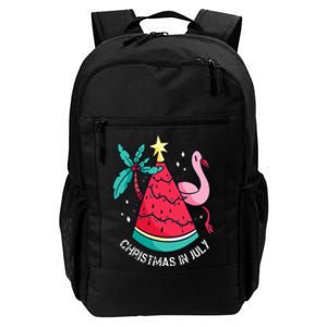 Christmas In July Watermelon Flamingo Xmas Tree Summer Gifts Daily Commute Backpack