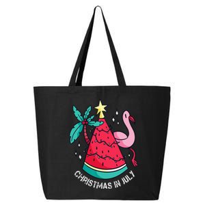 Christmas In July Watermelon Flamingo Xmas Tree Summer Gifts 25L Jumbo Tote