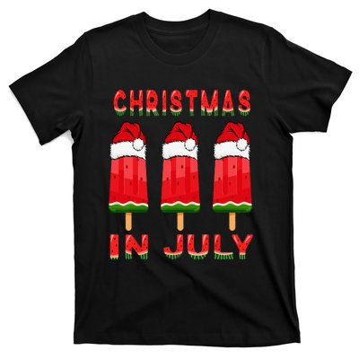 Christmas In July Watermelon Ice Pops Fun Christmas In July T-Shirt