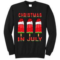 Christmas In July Watermelon Ice Pops Fun Christmas In July Tall Sweatshirt