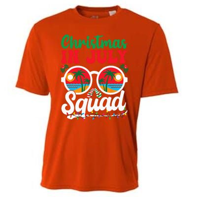 Christmas In July Squad Family Beach Vacation Summer Cooling Performance Crew T-Shirt