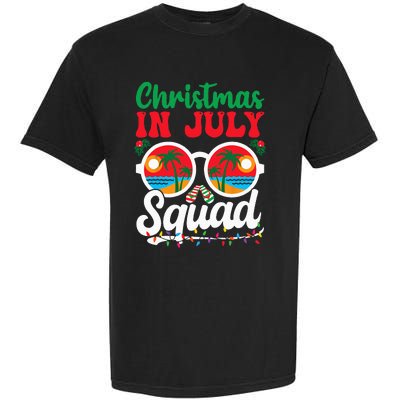 Christmas In July Squad Family Beach Vacation Summer Garment-Dyed Heavyweight T-Shirt