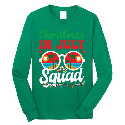 Christmas In July Squad Family Beach Vacation Summer Long Sleeve Shirt