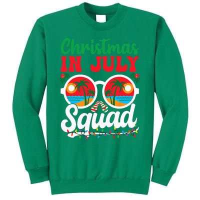 Christmas In July Squad Family Beach Vacation Summer Sweatshirt