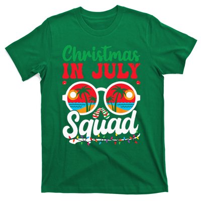 Christmas In July Squad Family Beach Vacation Summer T-Shirt