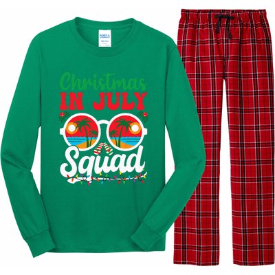 Christmas In July Squad Family Beach Vacation Summer Long Sleeve Pajama Set