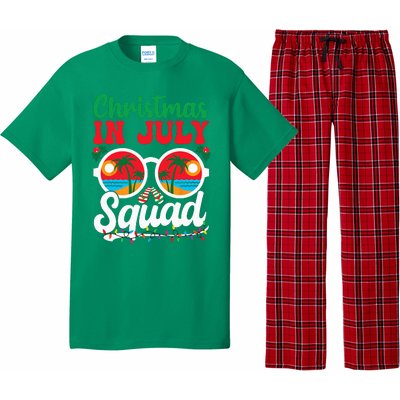 Christmas In July Squad Family Beach Vacation Summer Pajama Set