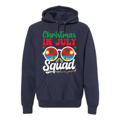 Christmas In July Squad Family Beach Vacation Summer Premium Hoodie