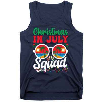 Christmas In July Squad Family Beach Vacation Summer Tank Top