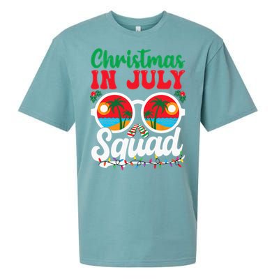 Christmas In July Squad Family Beach Vacation Summer Sueded Cloud Jersey T-Shirt