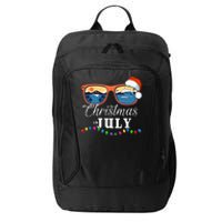 Christmas In July Funny Santa Summer Beach Vacation City Backpack