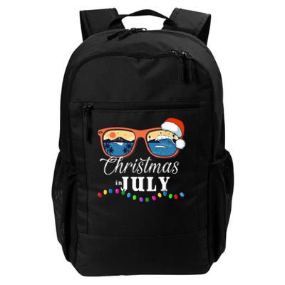 Christmas In July Funny Santa Summer Beach Vacation Daily Commute Backpack