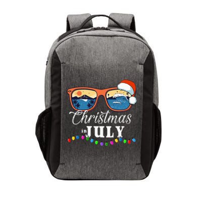 Christmas In July Funny Santa Summer Beach Vacation Vector Backpack