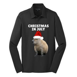 Christmas In July Capybara Ok I Pull Up Silk Touch Performance Long Sleeve Polo