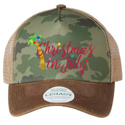 Christmas In July Palm Tree Legacy Tie Dye Trucker Hat
