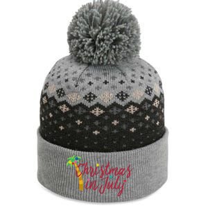 Christmas In July Palm Tree The Baniff Cuffed Pom Beanie