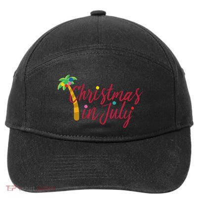 Christmas In July Palm Tree 7-Panel Snapback Hat