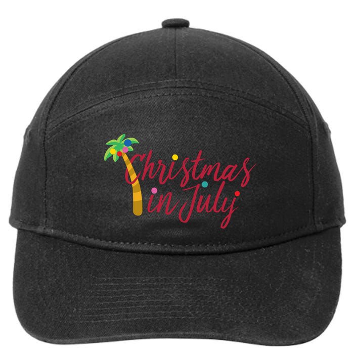 Christmas In July Palm Tree 7-Panel Snapback Hat