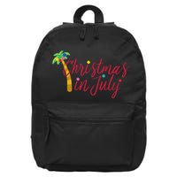 Christmas In July Palm Tree 16 in Basic Backpack