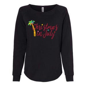 Christmas In July Palm Tree Womens California Wash Sweatshirt