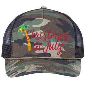 Christmas In July Palm Tree Retro Rope Trucker Hat Cap