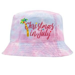 Christmas In July Palm Tree Tie-Dyed Bucket Hat