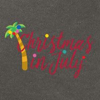 Christmas In July Palm Tree Cotton Canvas Backpack