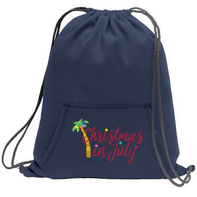 Christmas In July Palm Tree Sweatshirt Cinch Pack Bag