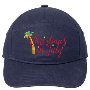 Christmas In July Palm Tree 7-Panel Snapback Hat