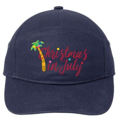 Christmas In July Palm Tree 7-Panel Snapback Hat