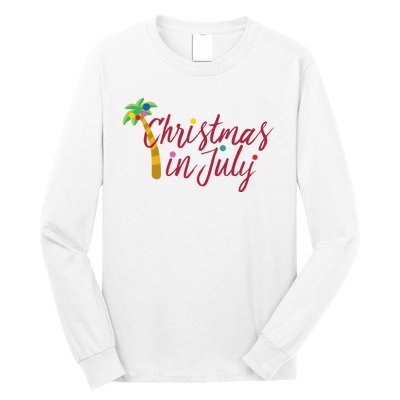 Christmas In July Palm Tree Long Sleeve Shirt