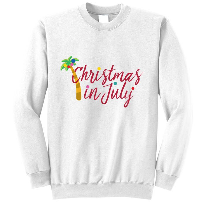 Christmas In July Palm Tree Sweatshirt