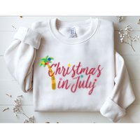 Christmas In July Palm Tree Sweatshirt