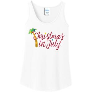 Christmas In July Palm Tree Ladies Essential Tank