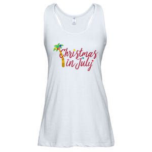 Christmas In July Palm Tree Ladies Essential Flowy Tank