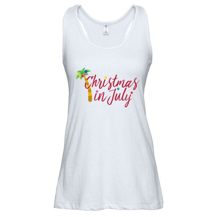 Christmas In July Palm Tree Ladies Essential Flowy Tank