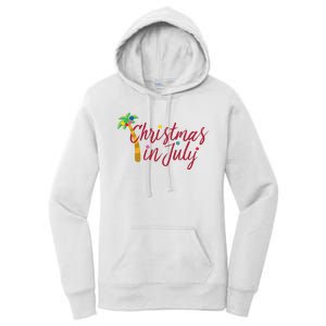 Christmas In July Palm Tree Women's Pullover Hoodie