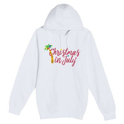 Christmas In July Palm Tree Premium Pullover Hoodie
