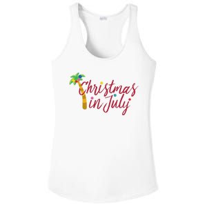 Christmas In July Palm Tree Ladies PosiCharge Competitor Racerback Tank