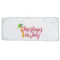 Christmas In July Palm Tree Large Microfiber Waffle Golf Towel