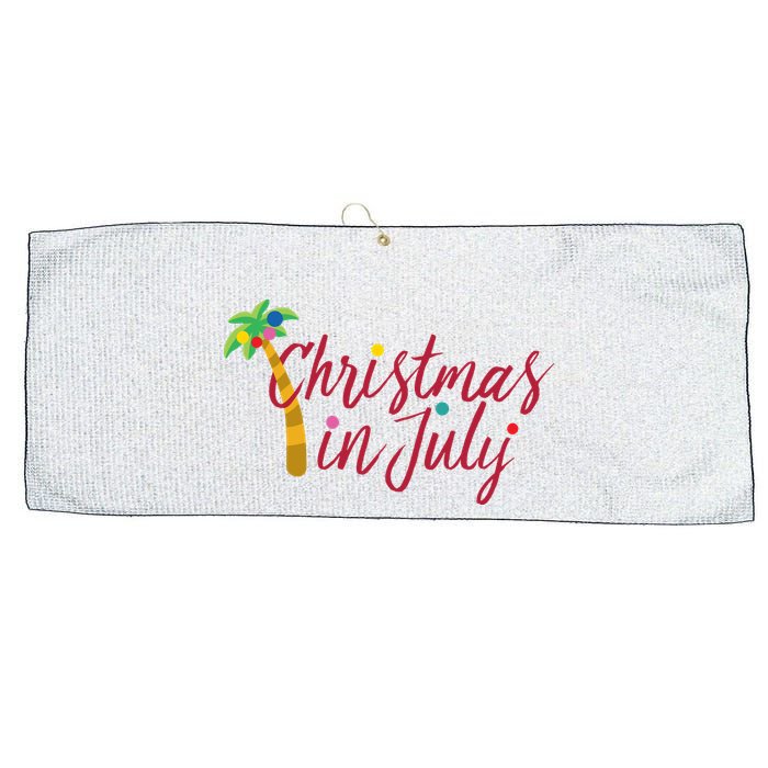 Christmas In July Palm Tree Large Microfiber Waffle Golf Towel