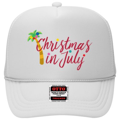 Christmas In July Palm Tree Trucker Hat